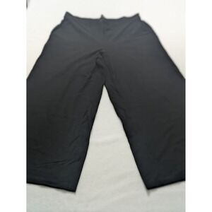 Eileen Fisher Black Wide Leg Ankle Pants Sz 12 Crop Classic Capsule Career